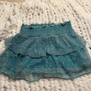 High waisted floral skirt